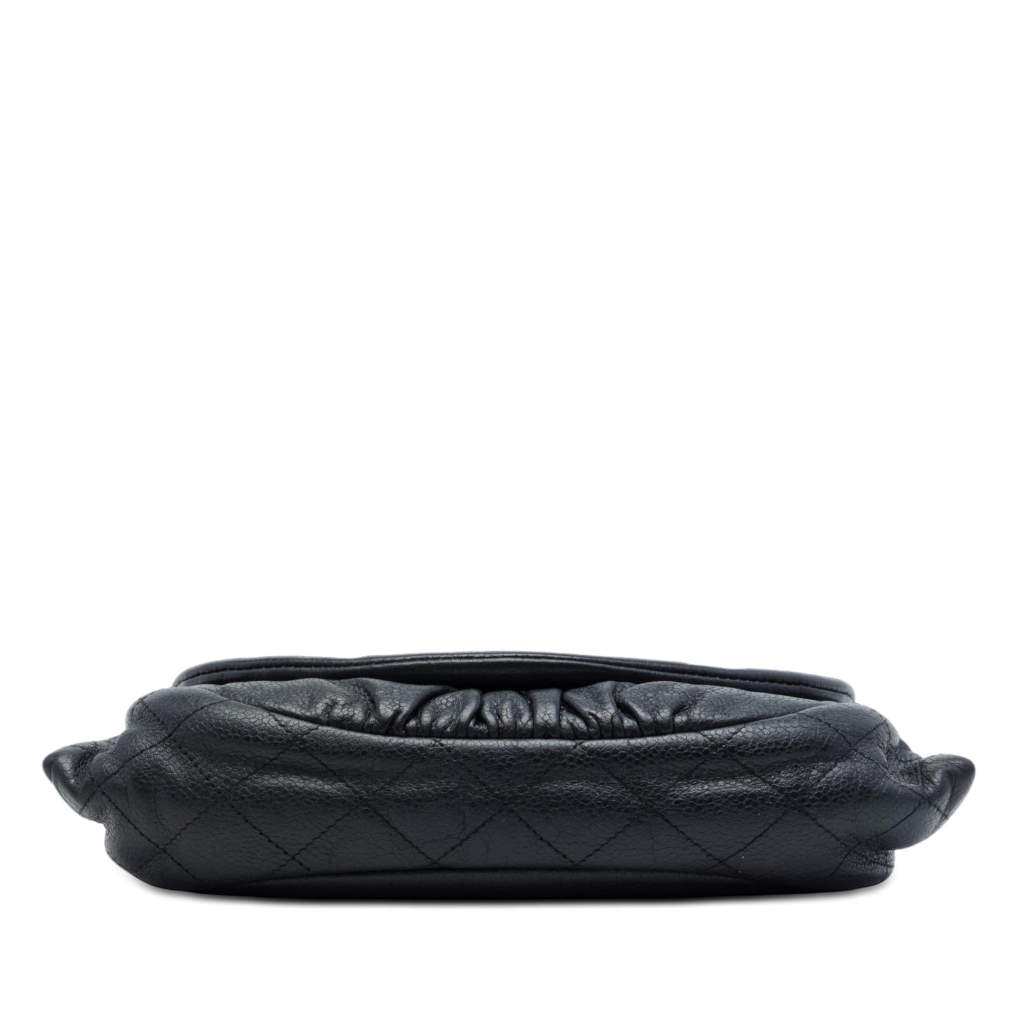 Chanel CC Caviar Half Moon Wallet on Chain