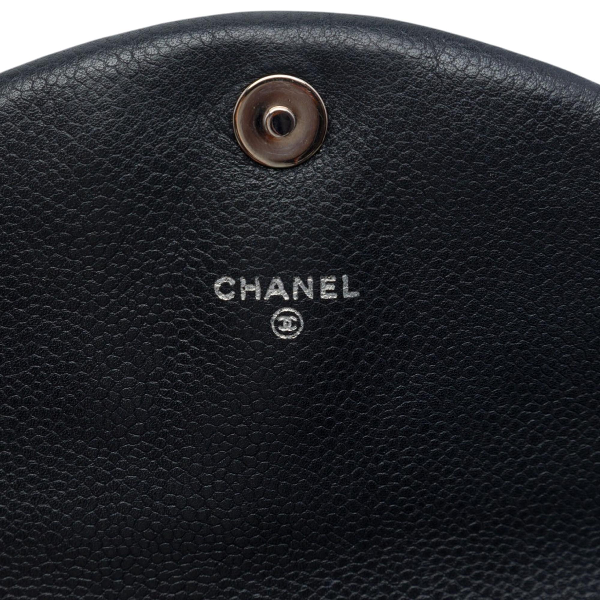 Chanel CC Caviar Half Moon Wallet on Chain