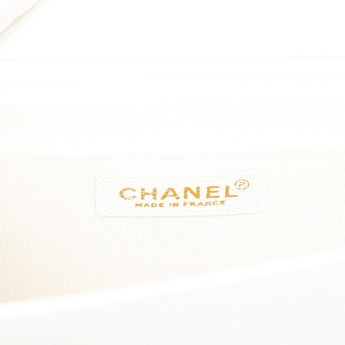 Chanel CC Caviar Kelly Wood Top Handle Bag