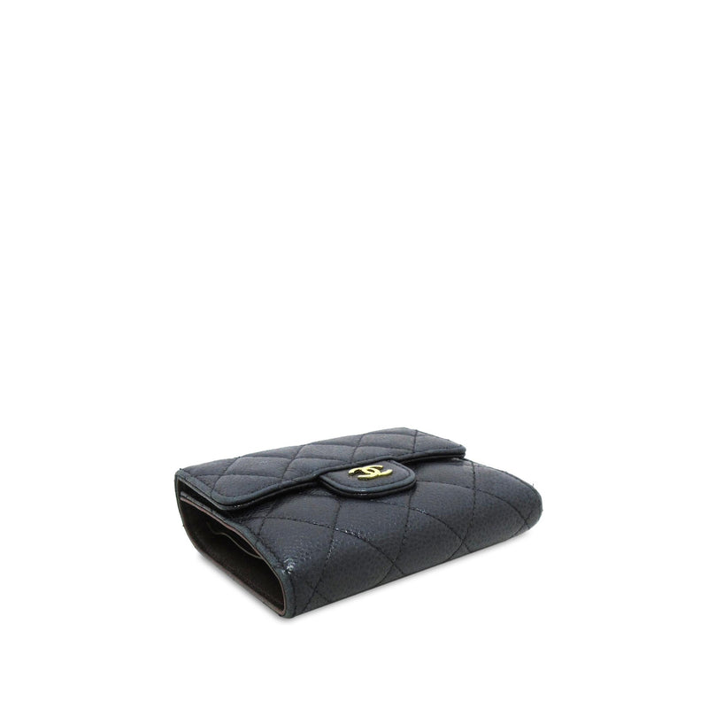 Chanel CC Caviar Trifold Wallet (SHG-an3bZD)