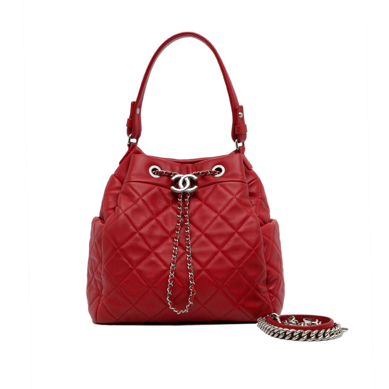 Chanel CC Chain Drawstring Bucket Bag (SHG-Mzot2m)