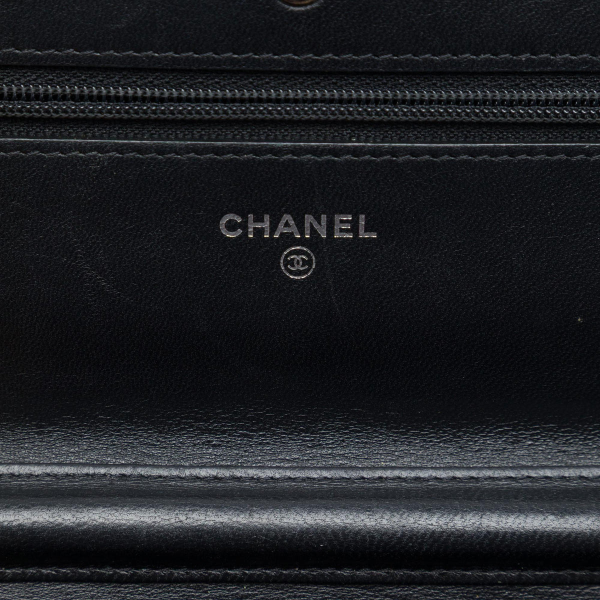 Chanel CC Chevron Lambskin Wallet On Chain