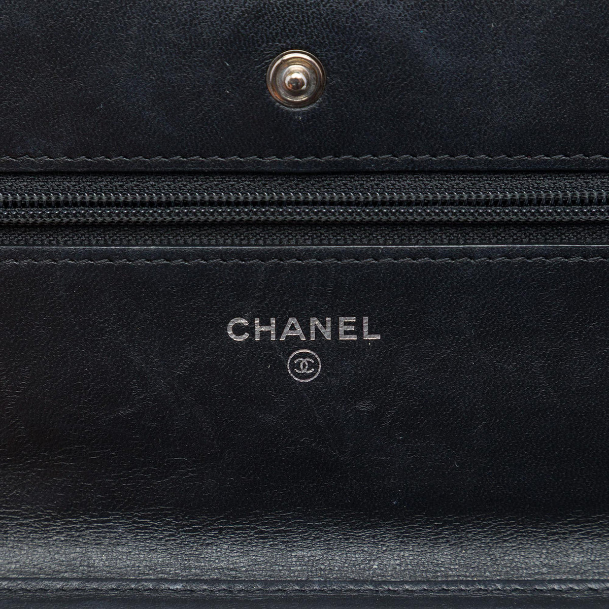 Chanel CC Chevron Lambskin Wallet On Chain