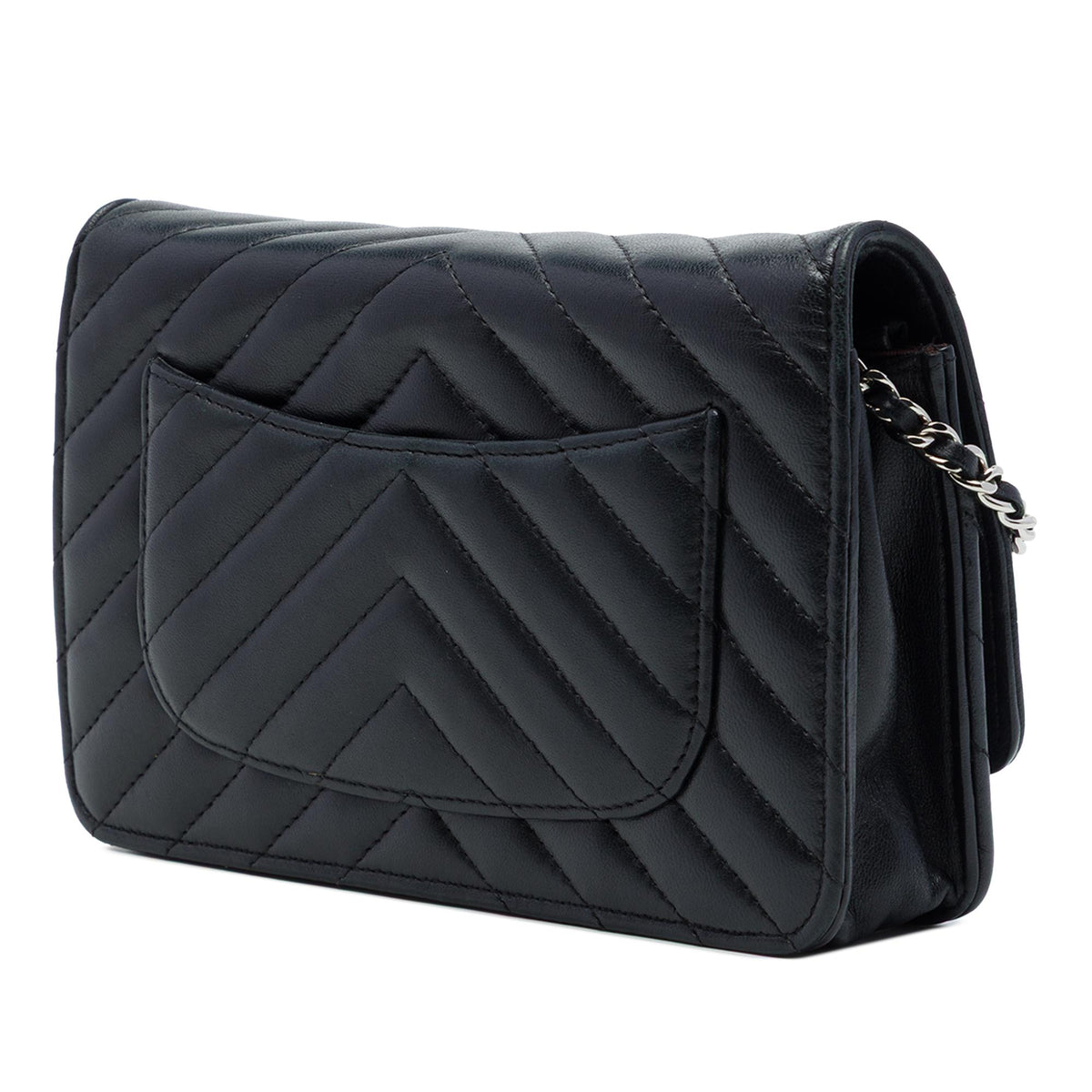 Chanel CC Chevron Lambskin Wallet On Chain