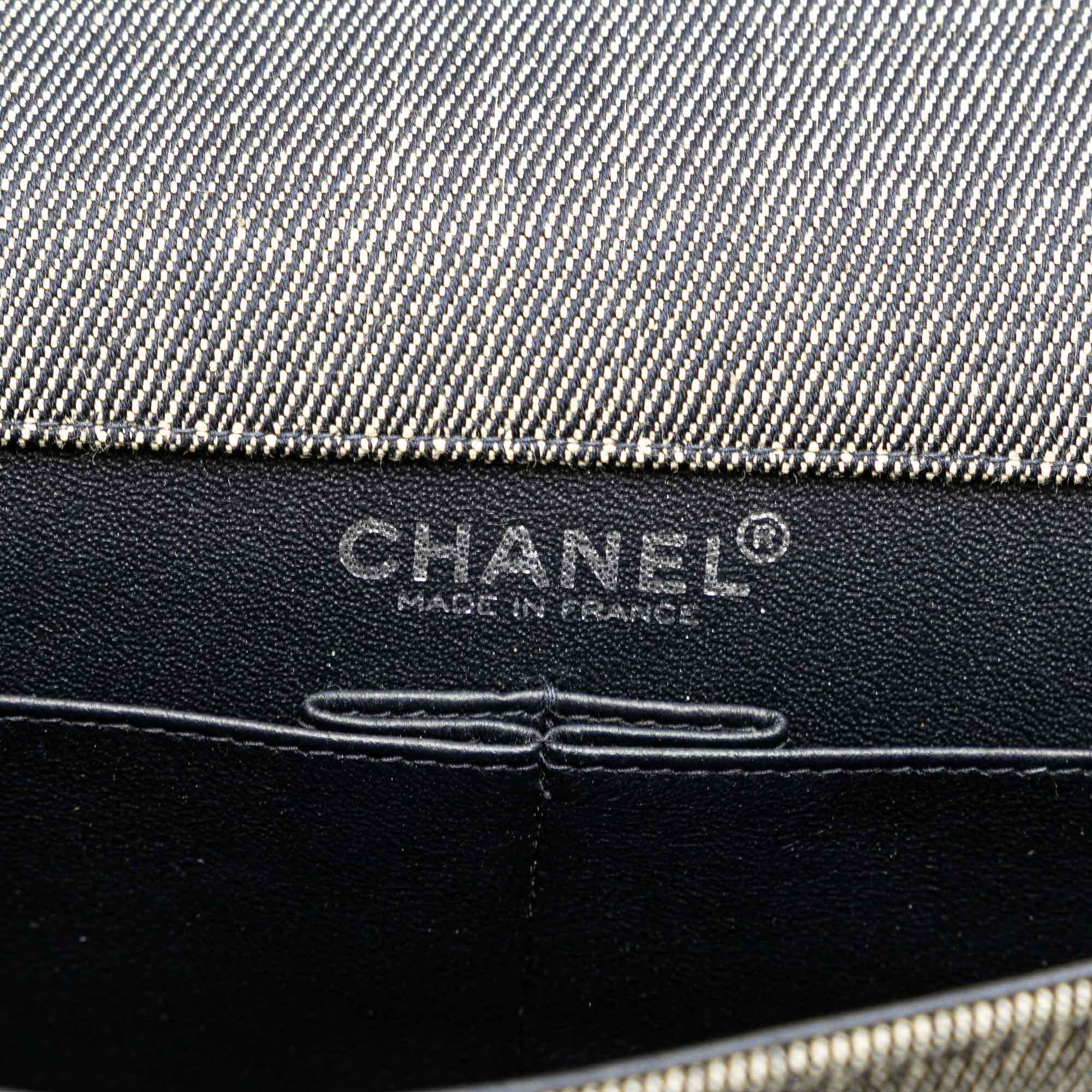 Chanel CC Choco Bar Denim Chain Flap