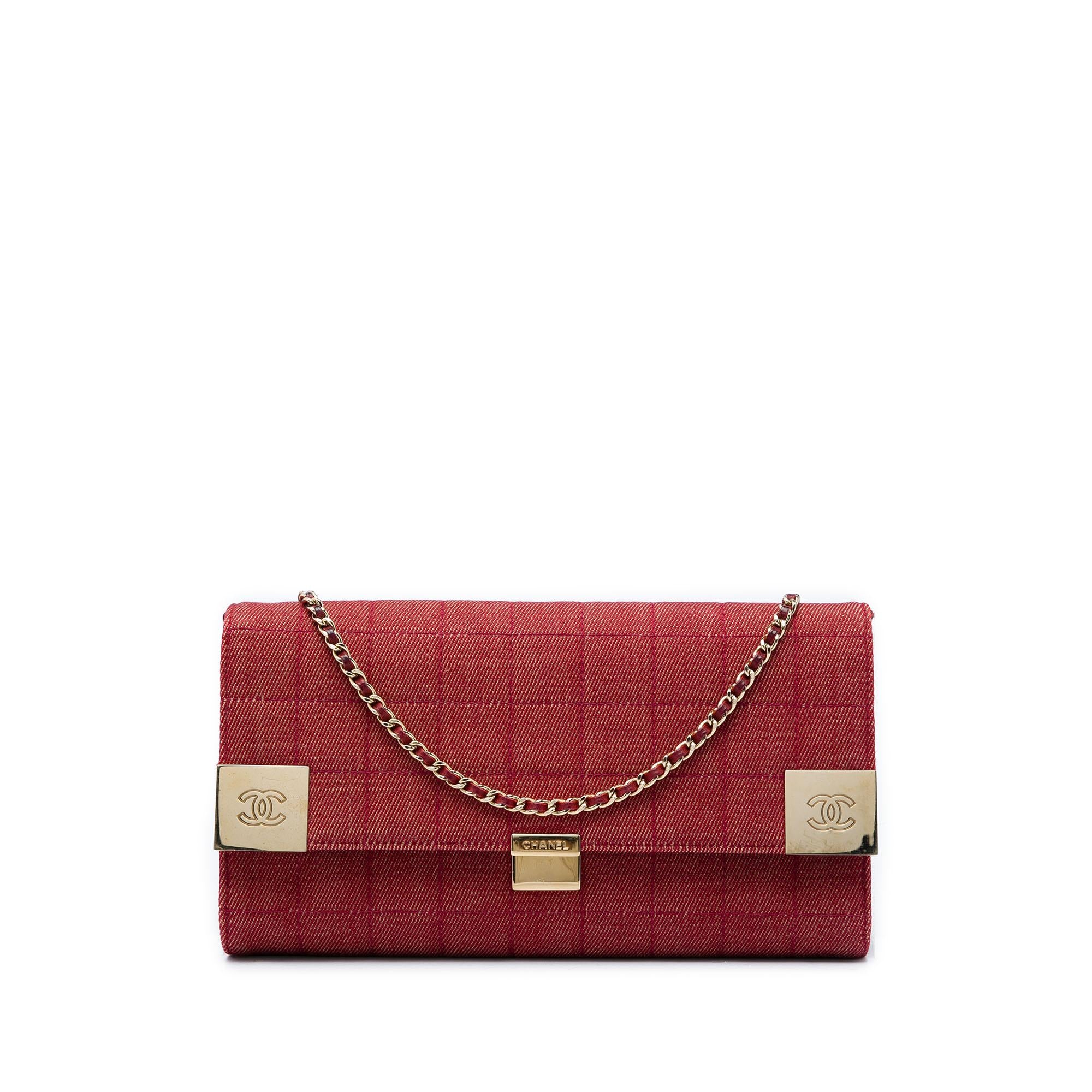 Chanel CC Chocolate Bar Denim Chain Flap