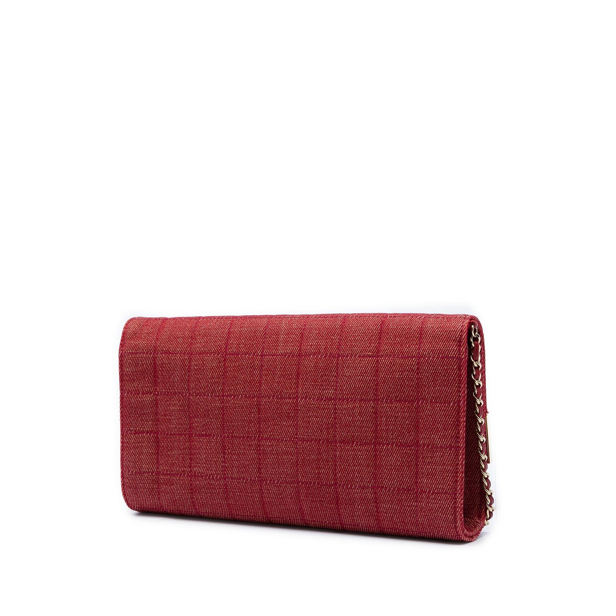 Chanel CC Chocolate Bar Denim Chain Flap