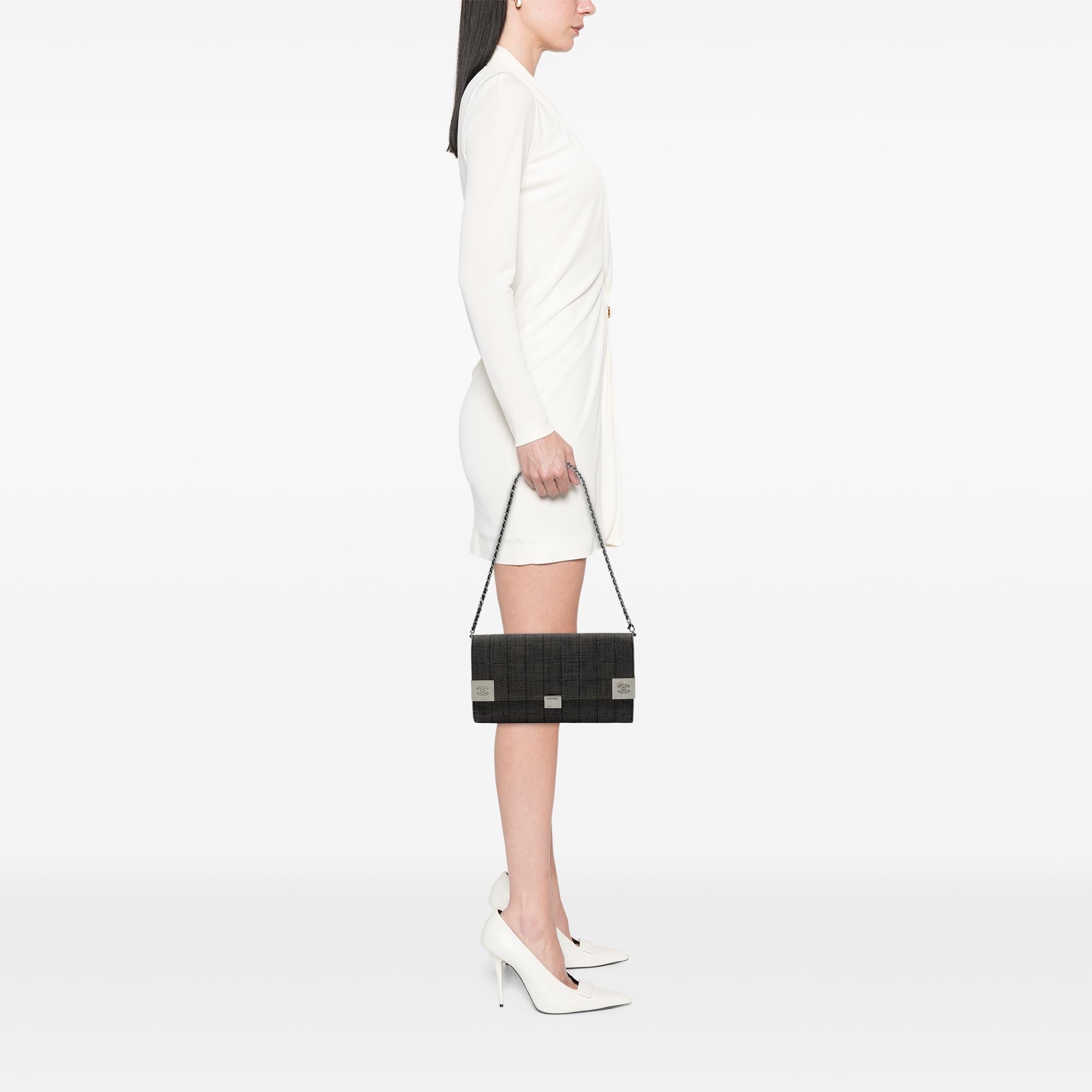 Chanel CC Chocolate Bar Denim Flap