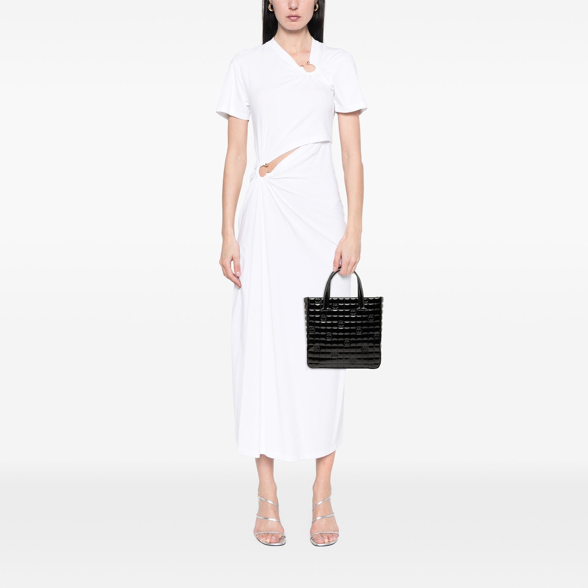 Chanel CC Chocolate Bar Patent Tote