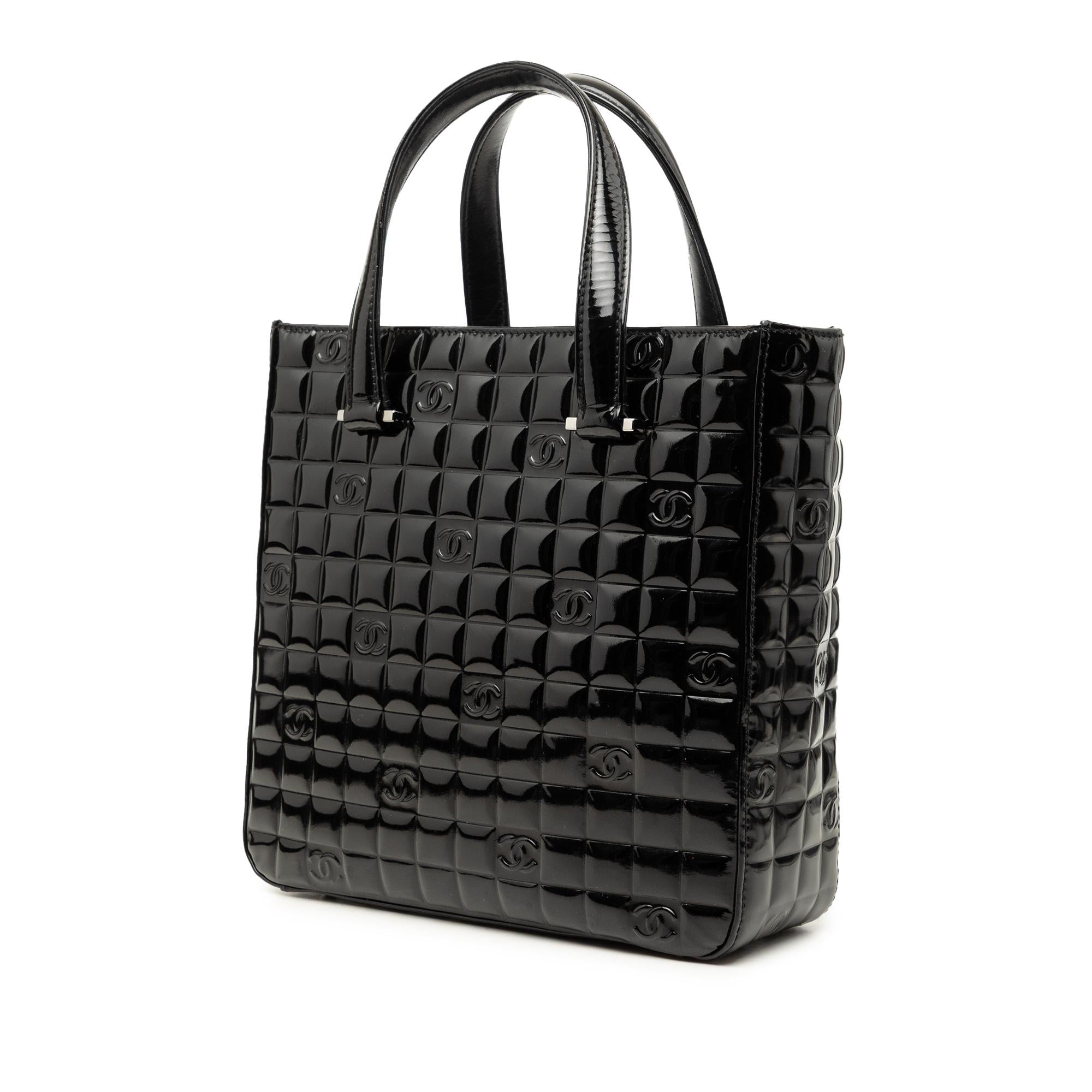 Chanel CC Chocolate Bar Patent Tote