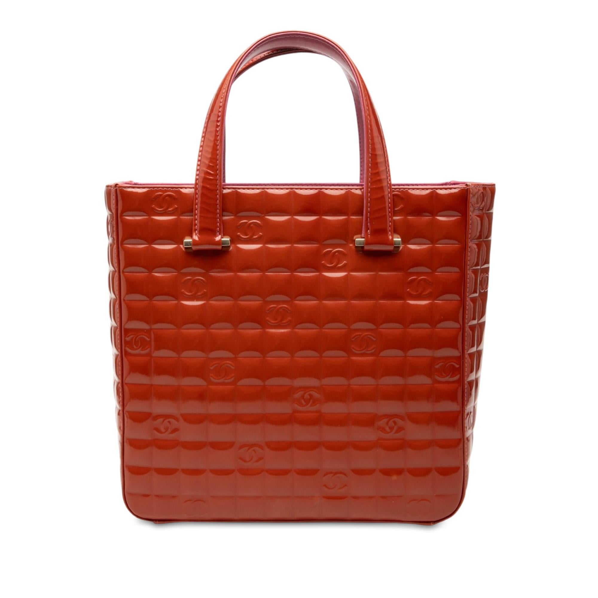 Chanel CC Chocolate Bar Patent Tote