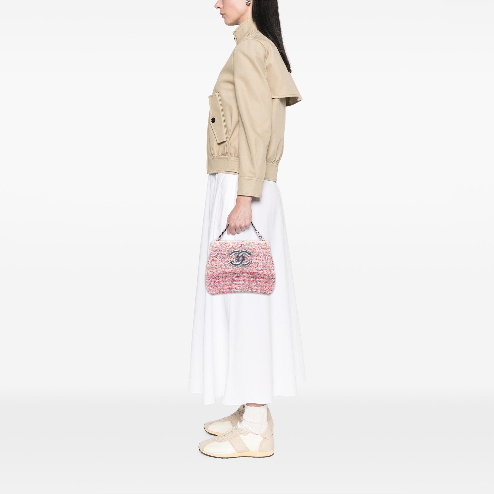 Chanel CC Confetti Tweed Flap