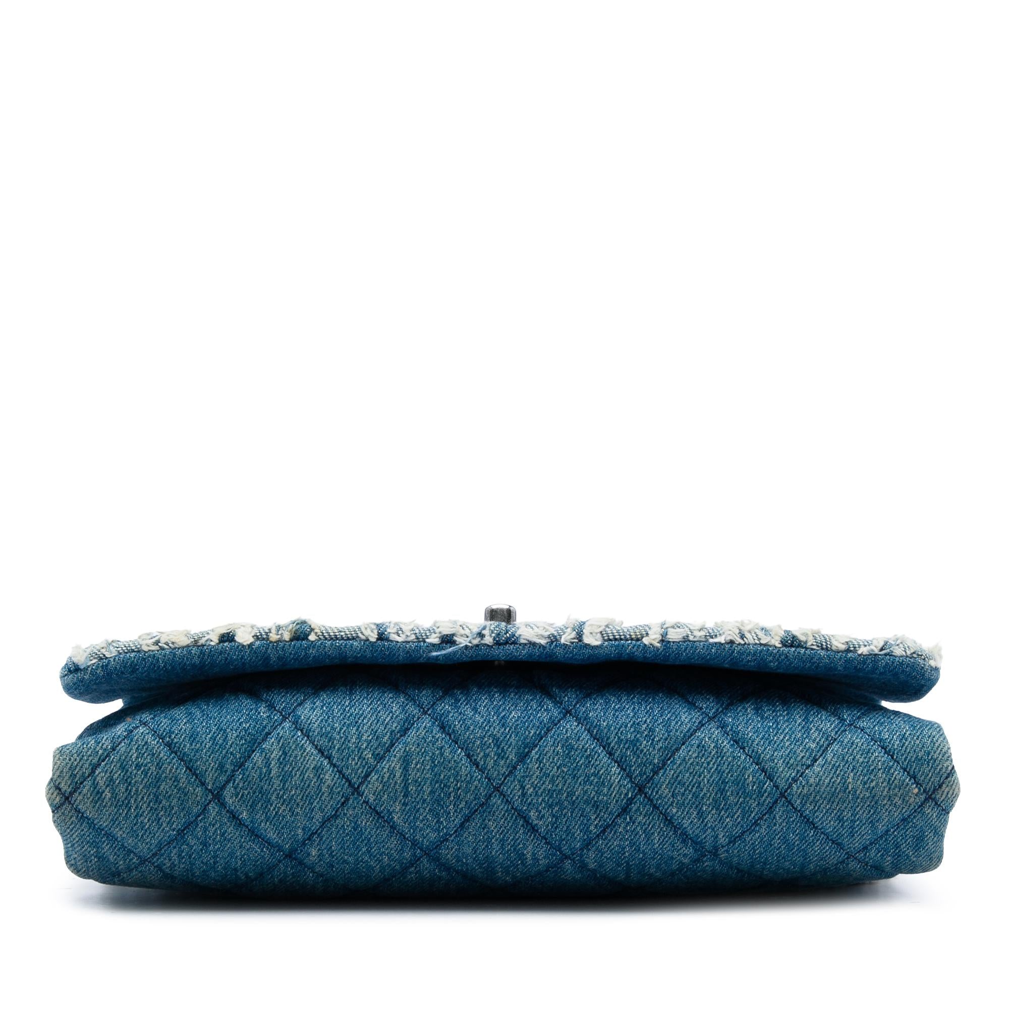 Chanel CC Denim Fringe Single Flap