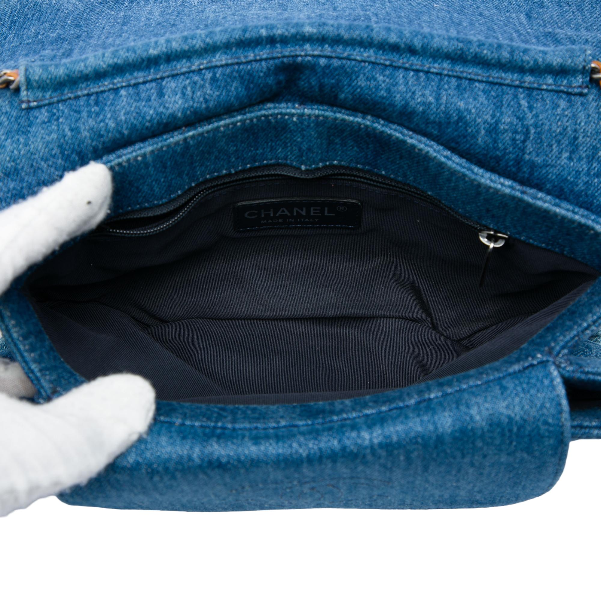 Chanel CC Denim Fringe Single Flap