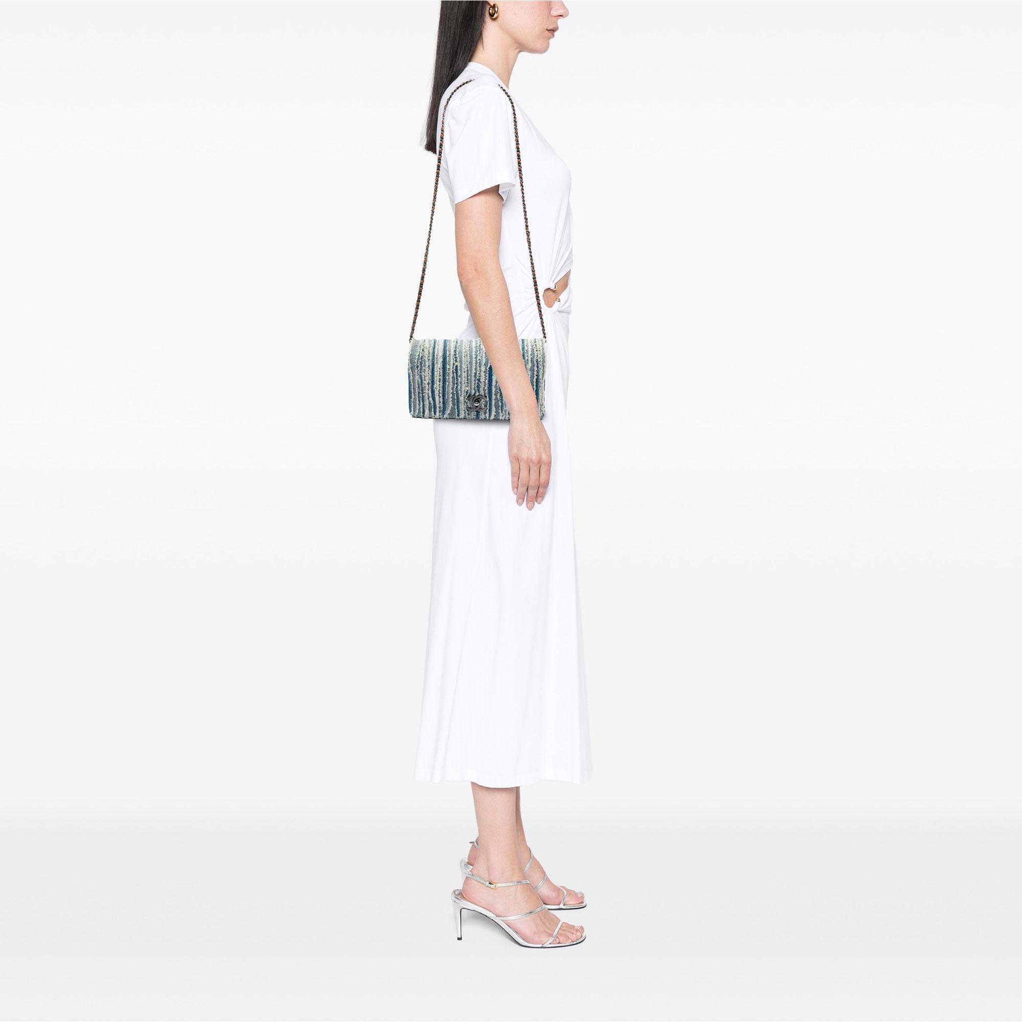 Chanel CC Denim Fringe Single Flap