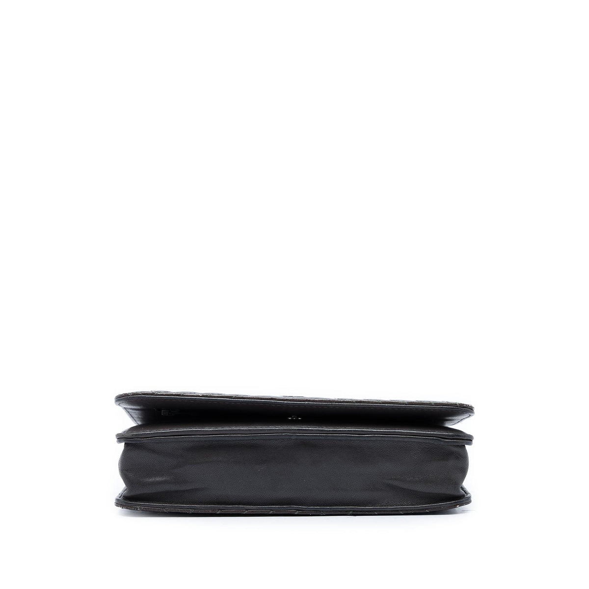 Chanel CC Distressed Chevron Patent Crossing Wallet On Chain
