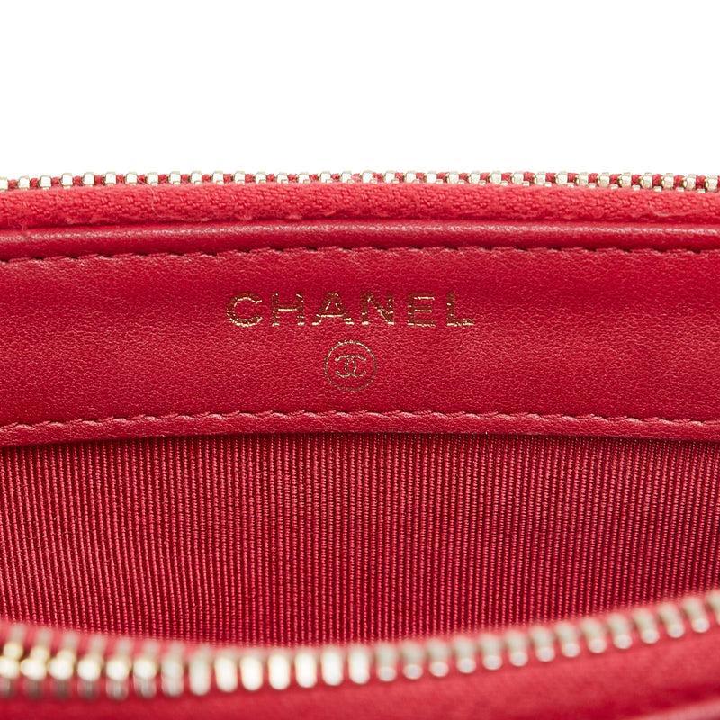 Chanel CC Double Zip Wallet on Chain (SHG-lNF0b8)