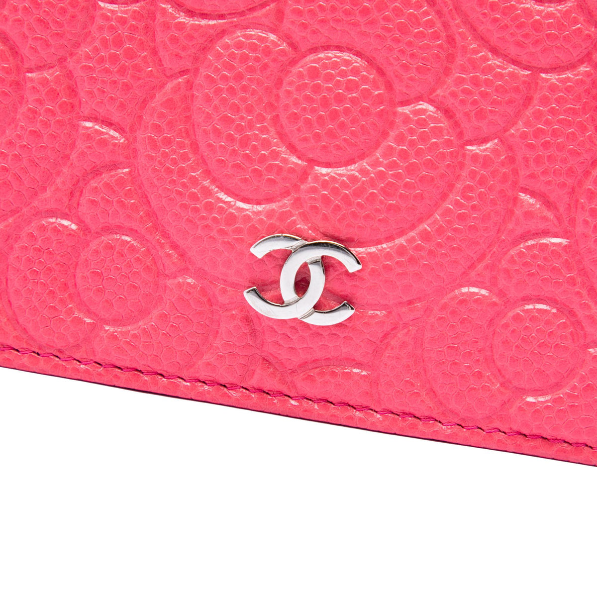 Chanel CC Embossed Caviar Camellia Chain Belt Bag