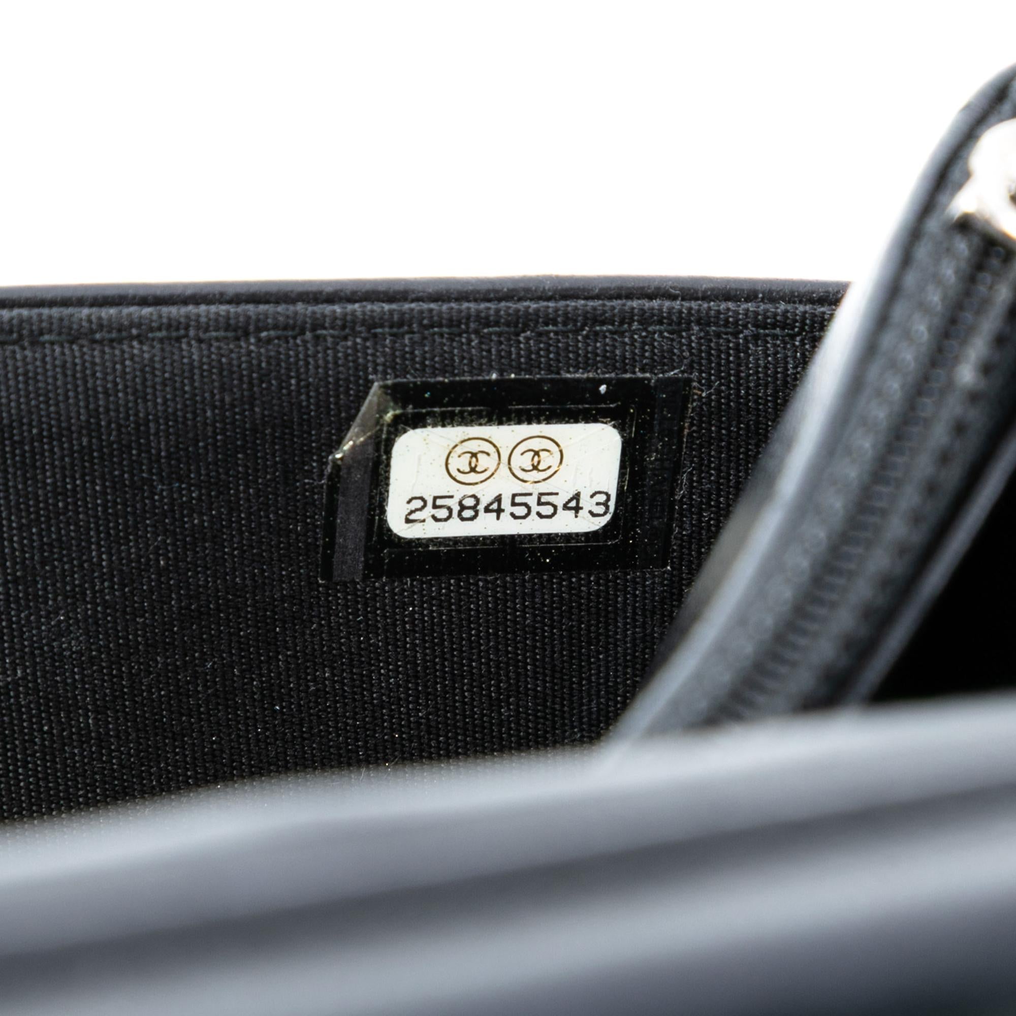 Chanel CC Embossed Lambskin Diamond Wallet On Chain