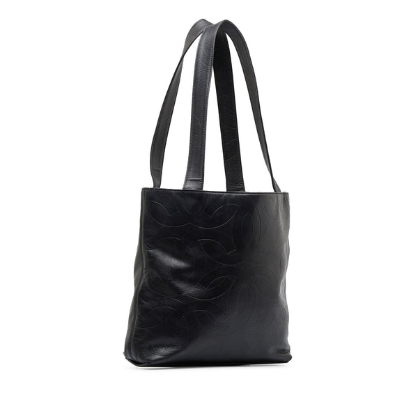 Chanel Black Matelasse Mini Shopper Tote Bag Leather Pony-style calfskin  ref.954605 - Joli Closet