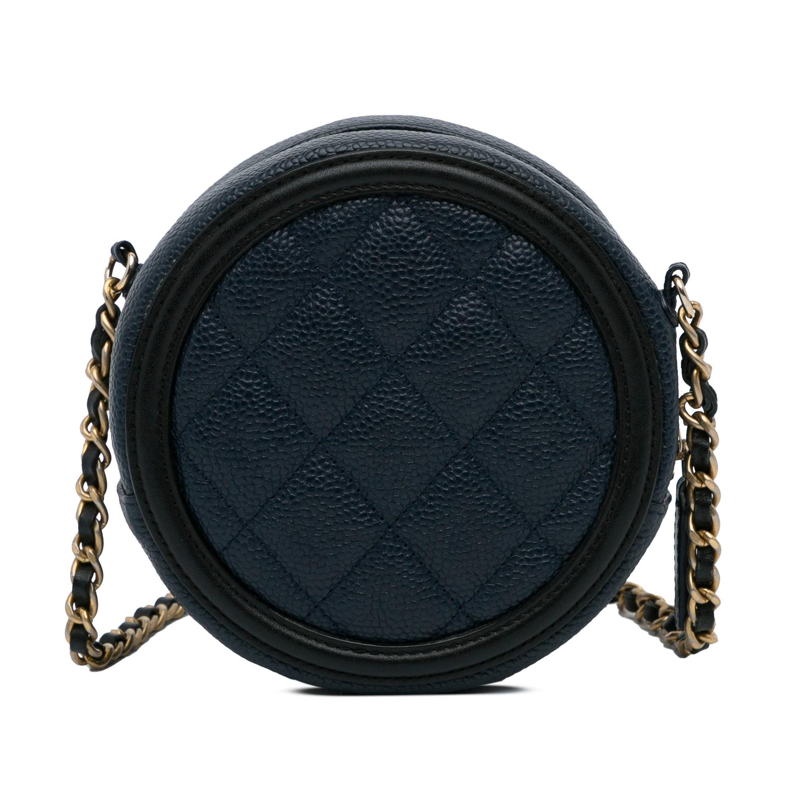 Chanel CC Filigree Caviar Round Crossbody Bag SHG iNuYvT LuxeDH