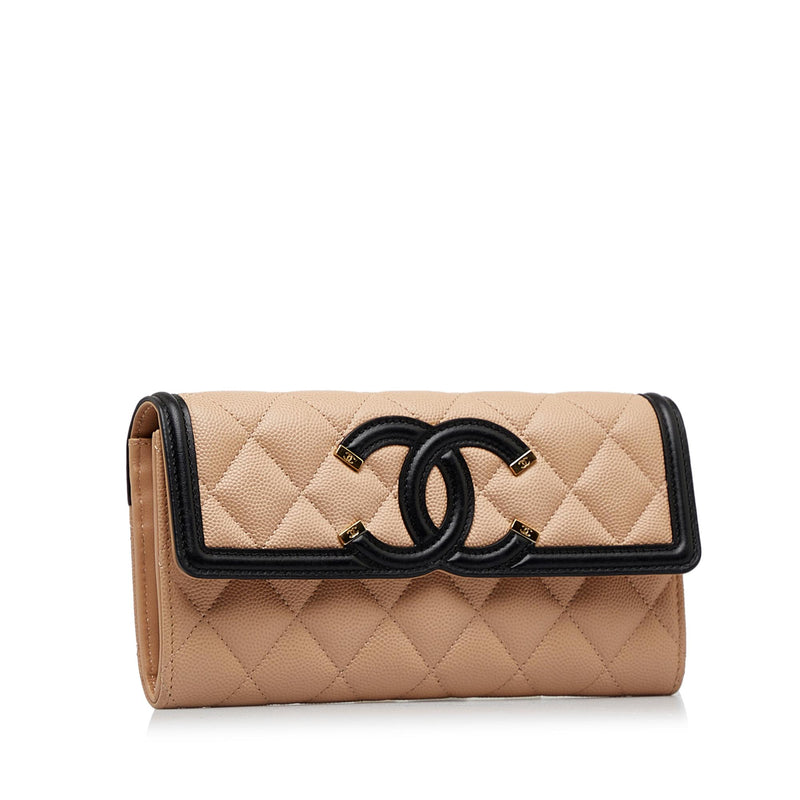 Chanel CC Filigree Wallet (SHG-El8eDu) – LuxeDH
