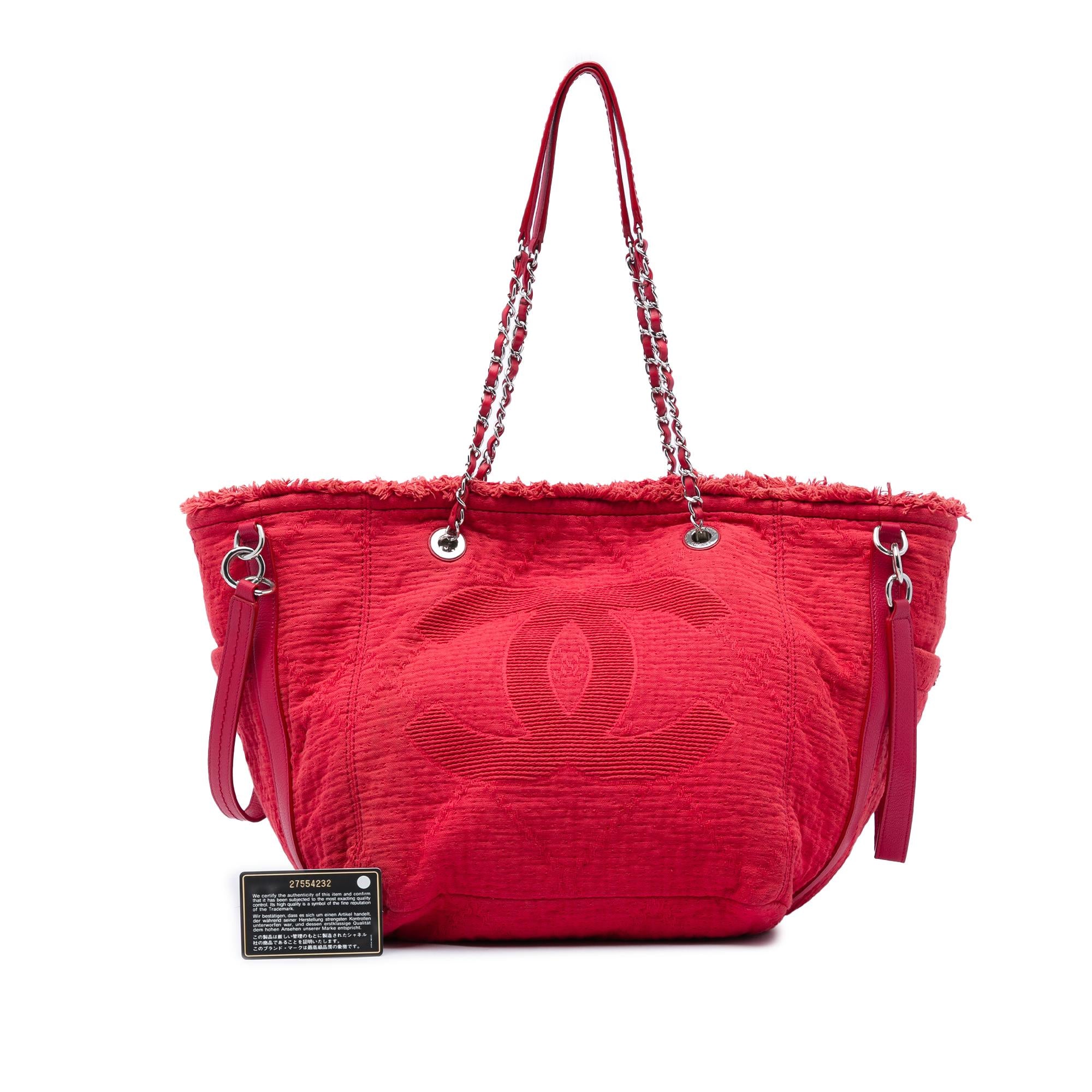 Chanel CC Fringe Canvas Tote