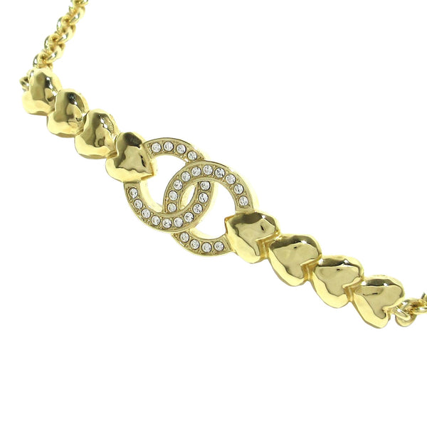 Chanel CC Heart Link Choker Necklace (SHG-sPOpYs)