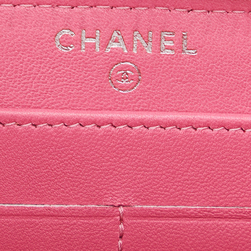 Chanel CC Lambskin Ombre Zippy Wallet (SHG-TlWg5V)
