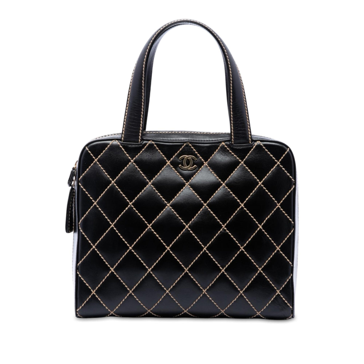 Chanel CC Lambskin Wild Stitch Handbag