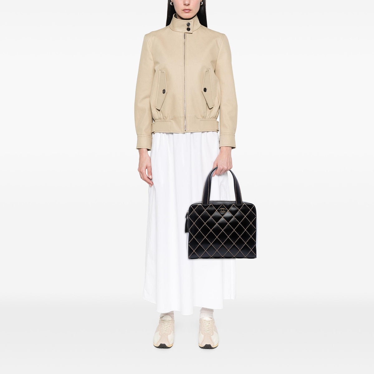 Chanel CC Lambskin Wild Stitch Handbag