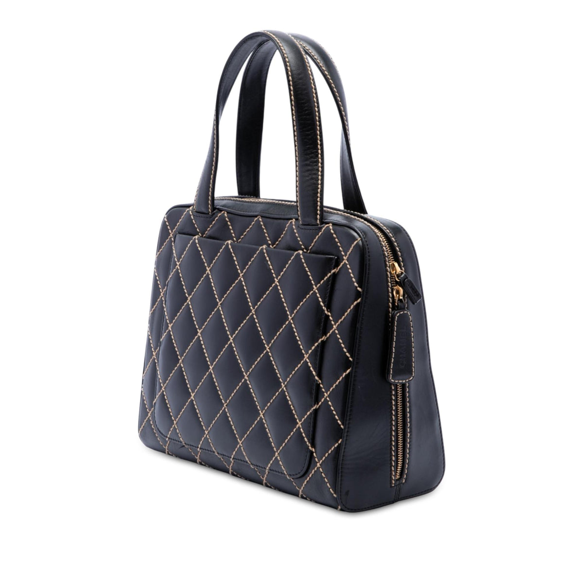Chanel CC Lambskin Wild Stitch Handbag