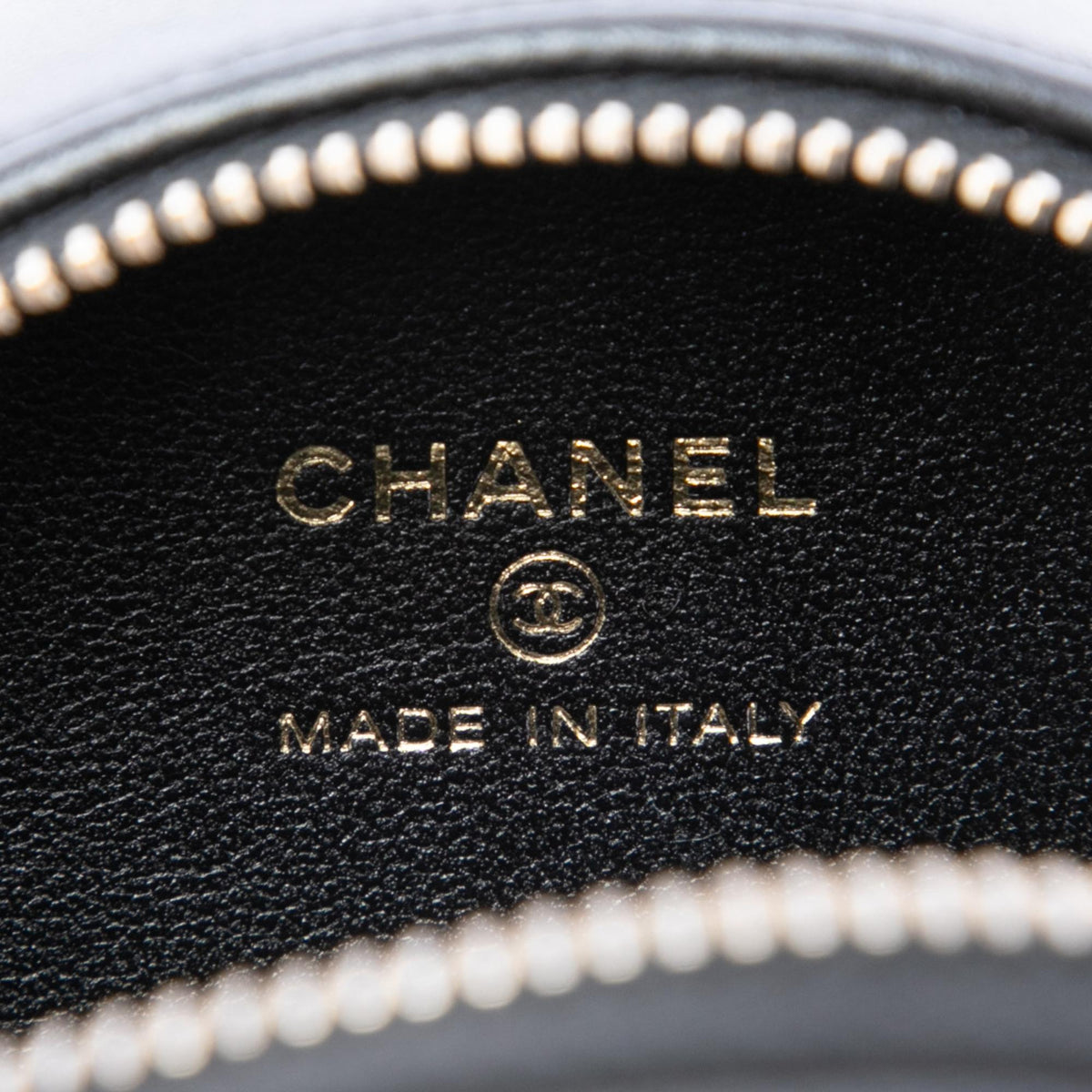 Chanel CC Lambskin and Metal Camellia Round Clutch with Chain