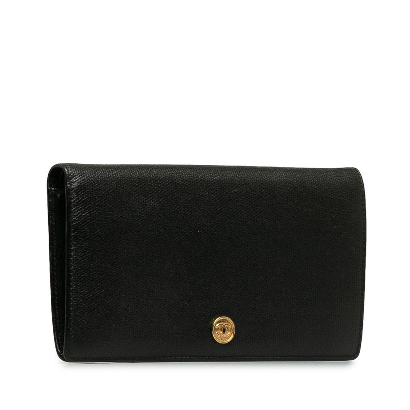 Chanel CC Leather Bifold Wallet (SHG-rzxdAh)