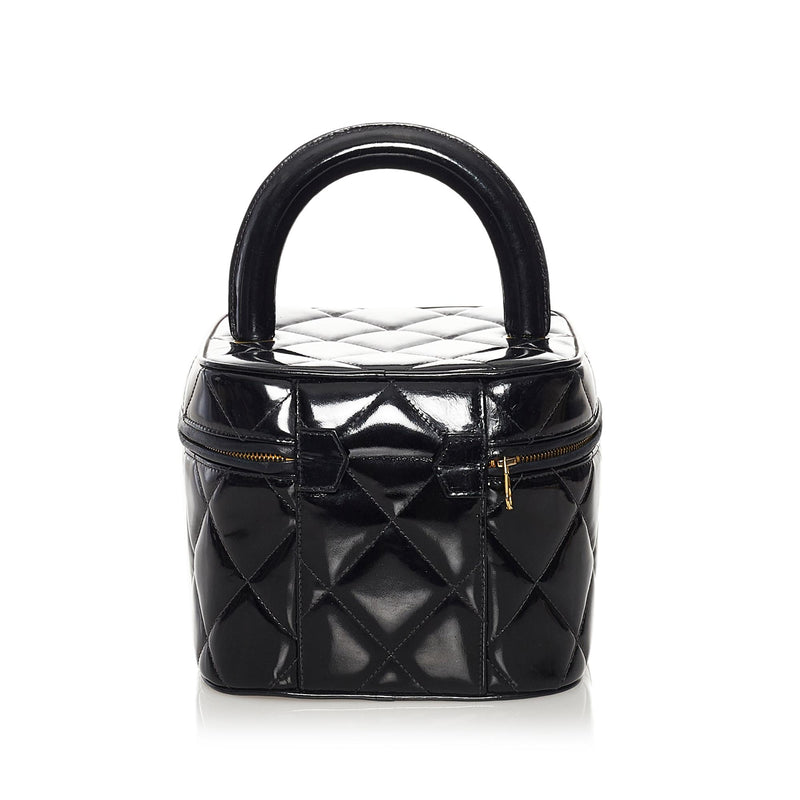 Chanel Chanel Matelasse Coco Mark Chain Bag Tote Handbag Enamel Patent  Leather Black Auction