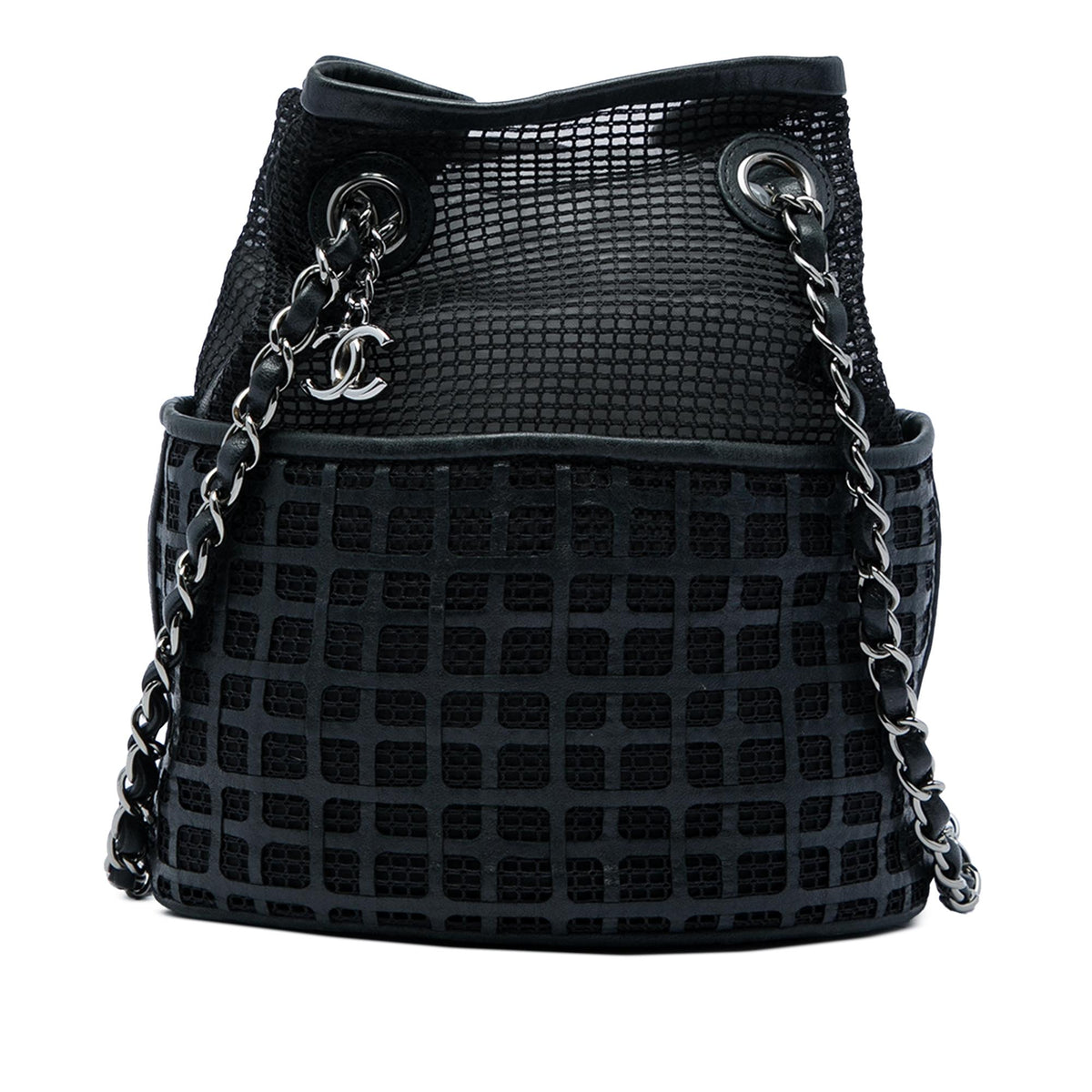Chanel CC Mesh and Perforated Calfskin Bucket Bag