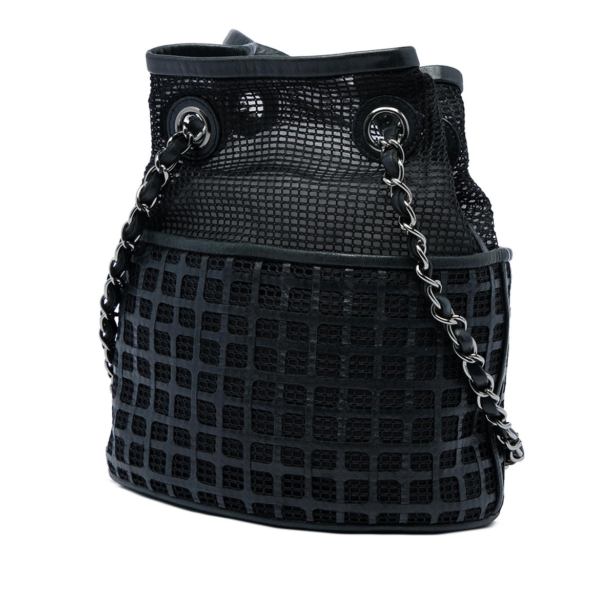 Chanel CC Mesh and Perforated Calfskin Bucket Bag