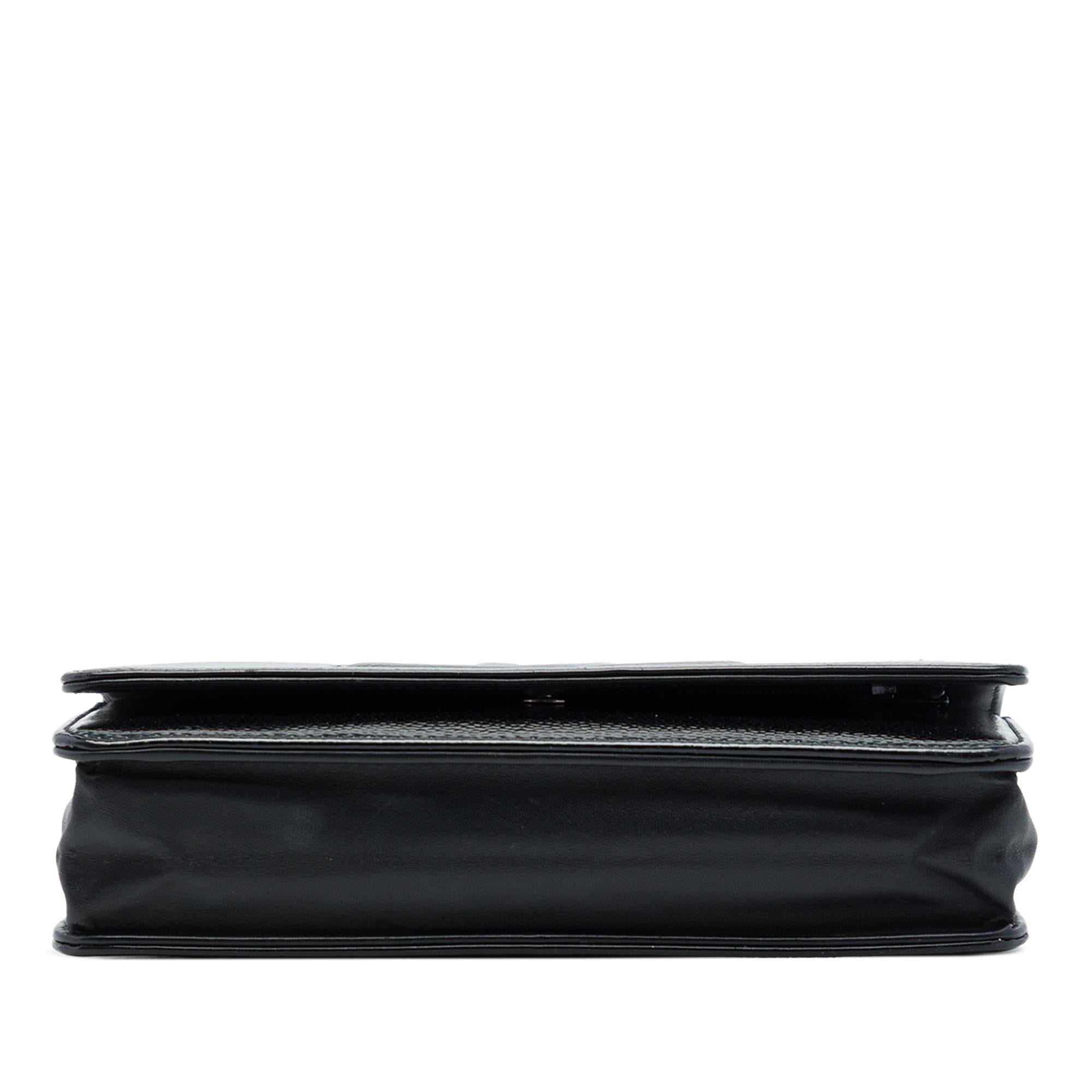Chanel CC Patent Caviar Wallet On Chain