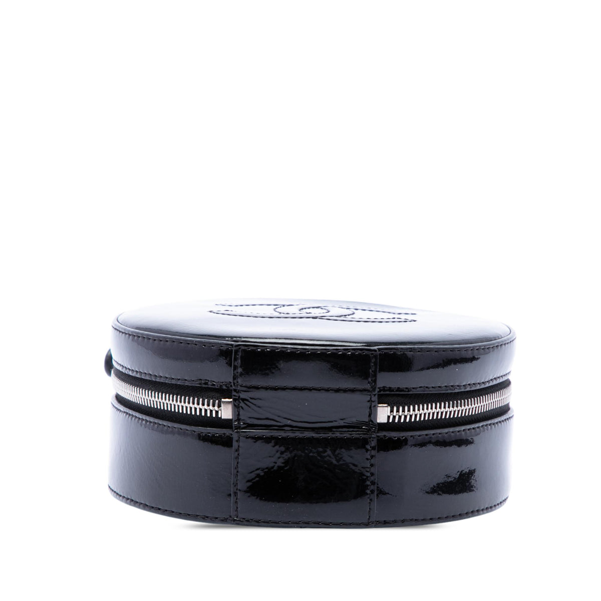 Chanel CC Patent Round As Earth Bag
