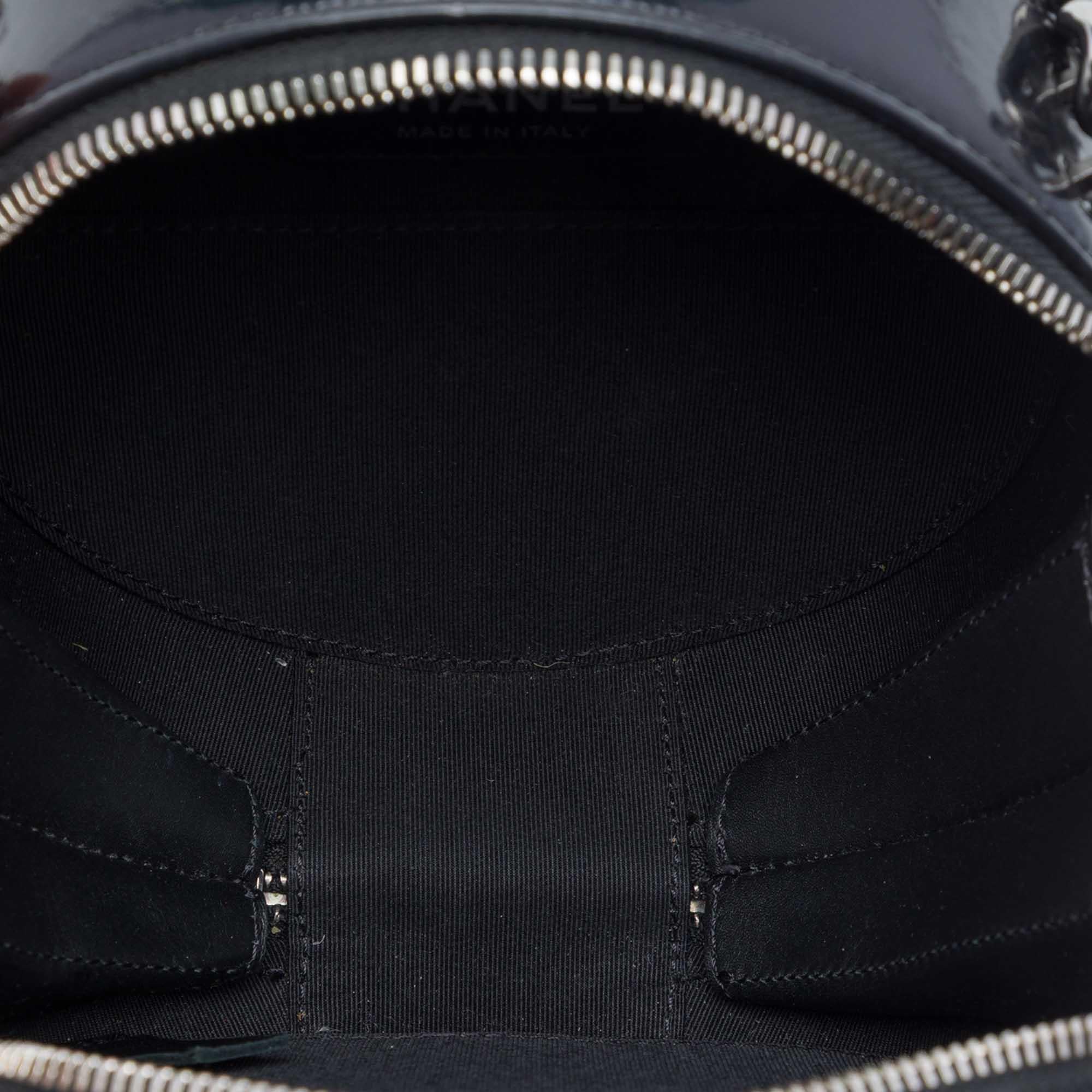 Chanel CC Patent Round as Earth Bag