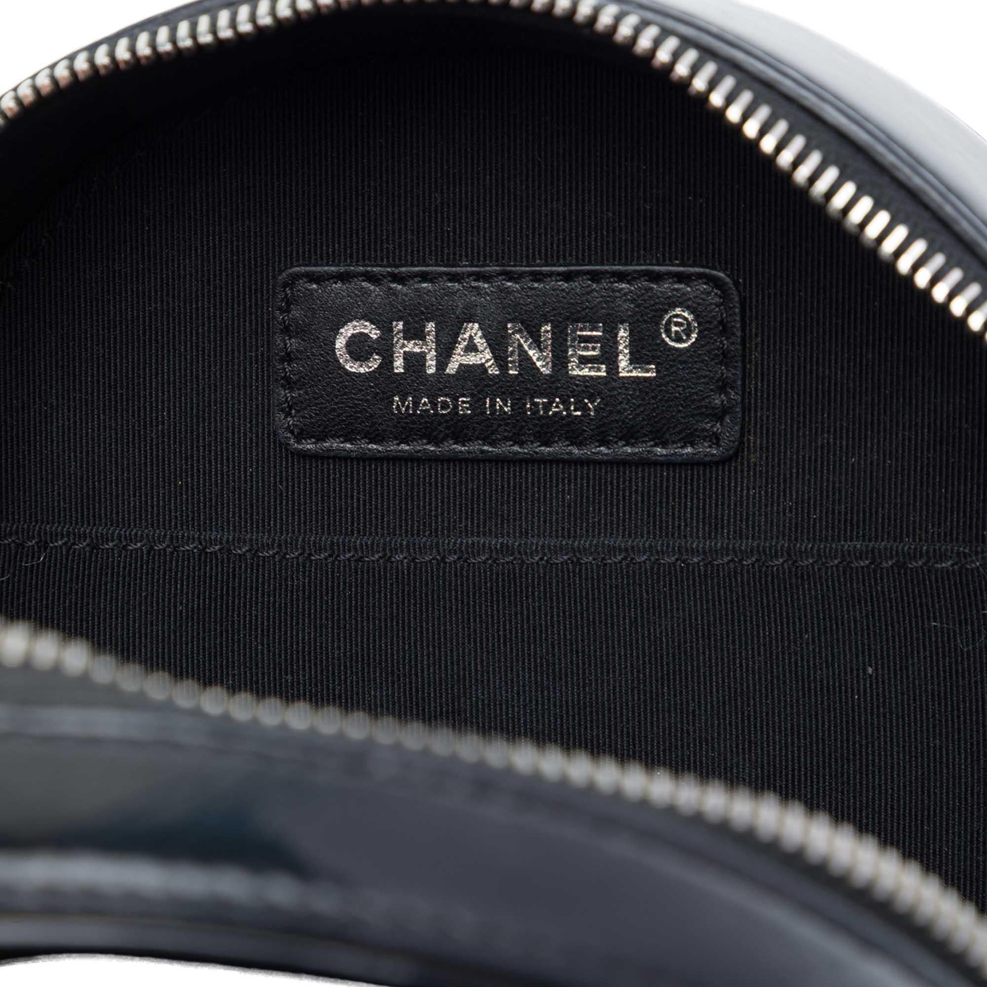 Chanel CC Patent Round as Earth Bag