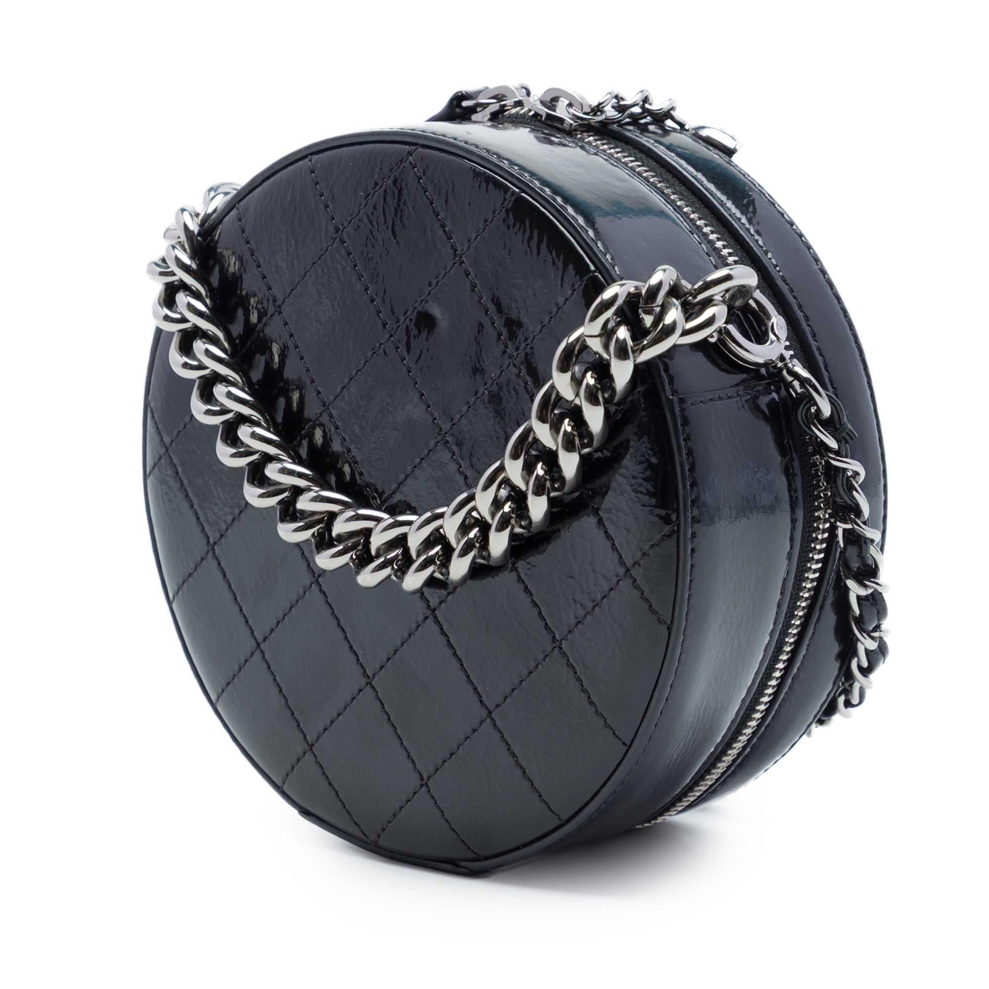 Chanel CC Patent Round as Earth Bag