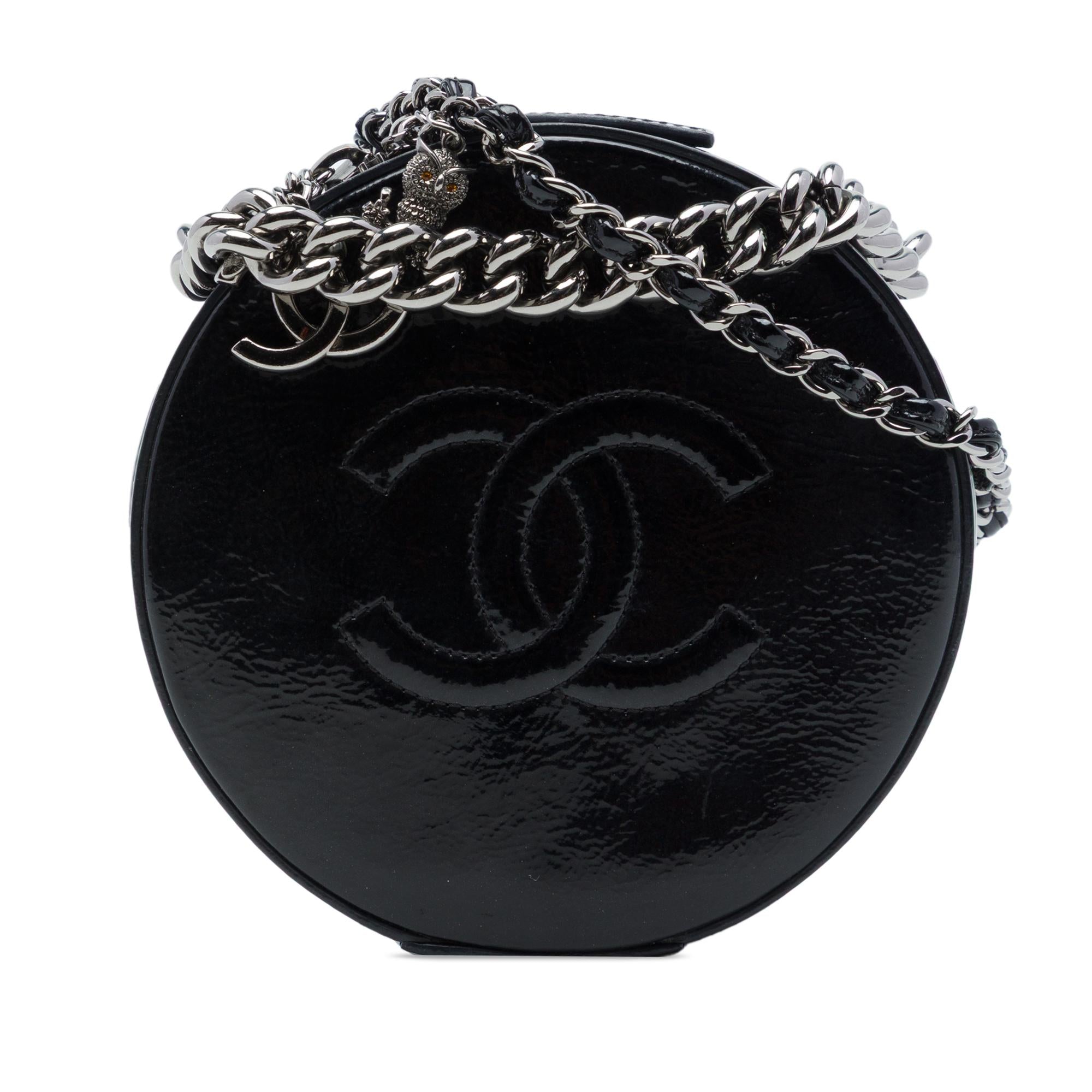 Chanel CC Patent Round as Earth Bag