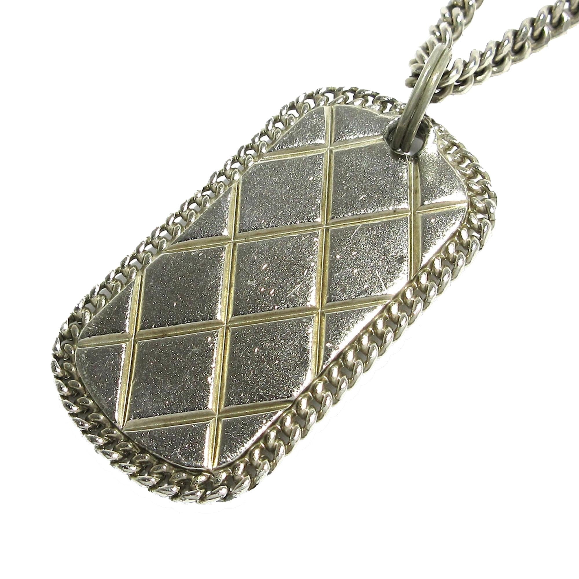 Chanel CC Pendant Dog-Tag Necklace (SHG-RYR3EU)