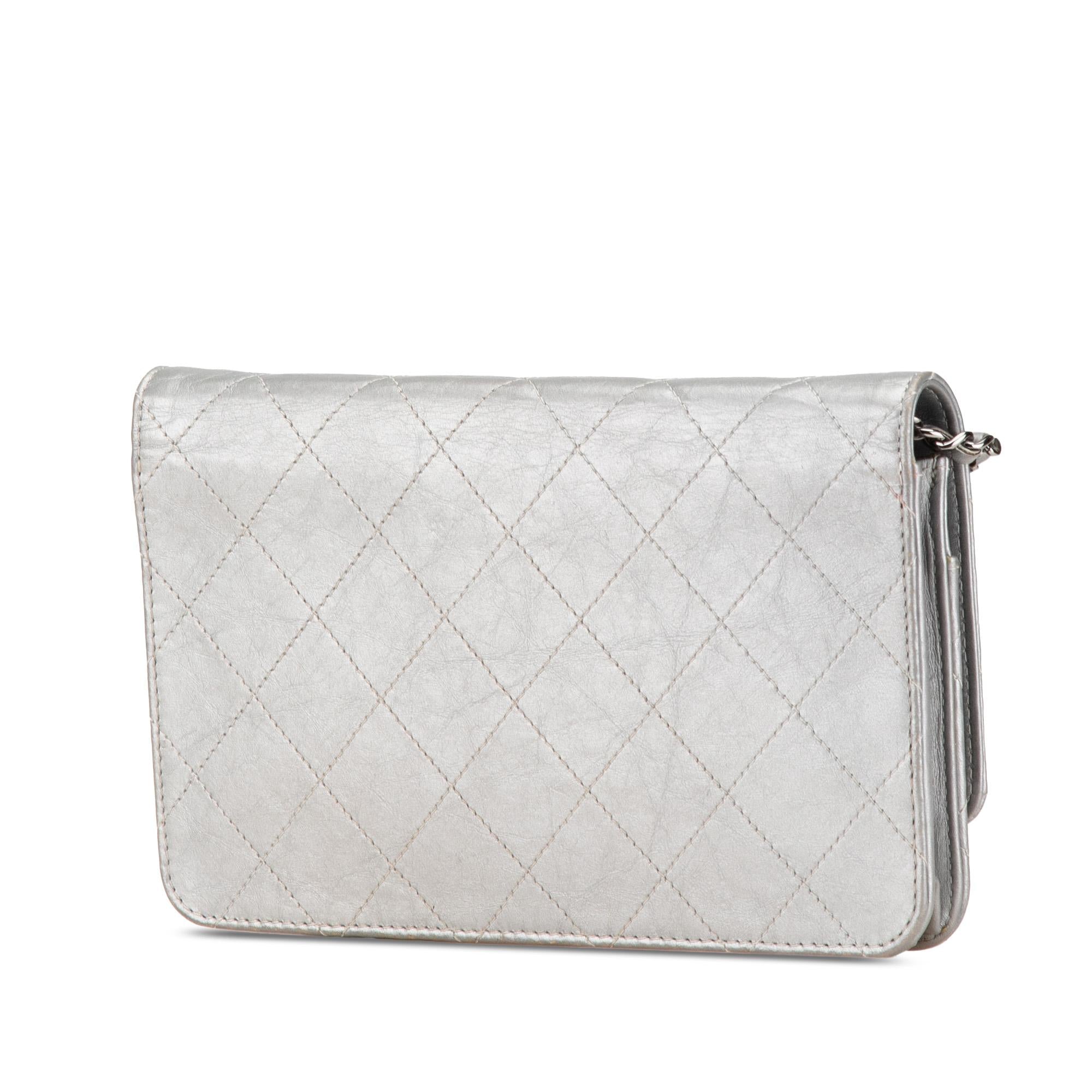 Chanel CC Quilted Aged Calfskin Wallet On Chain