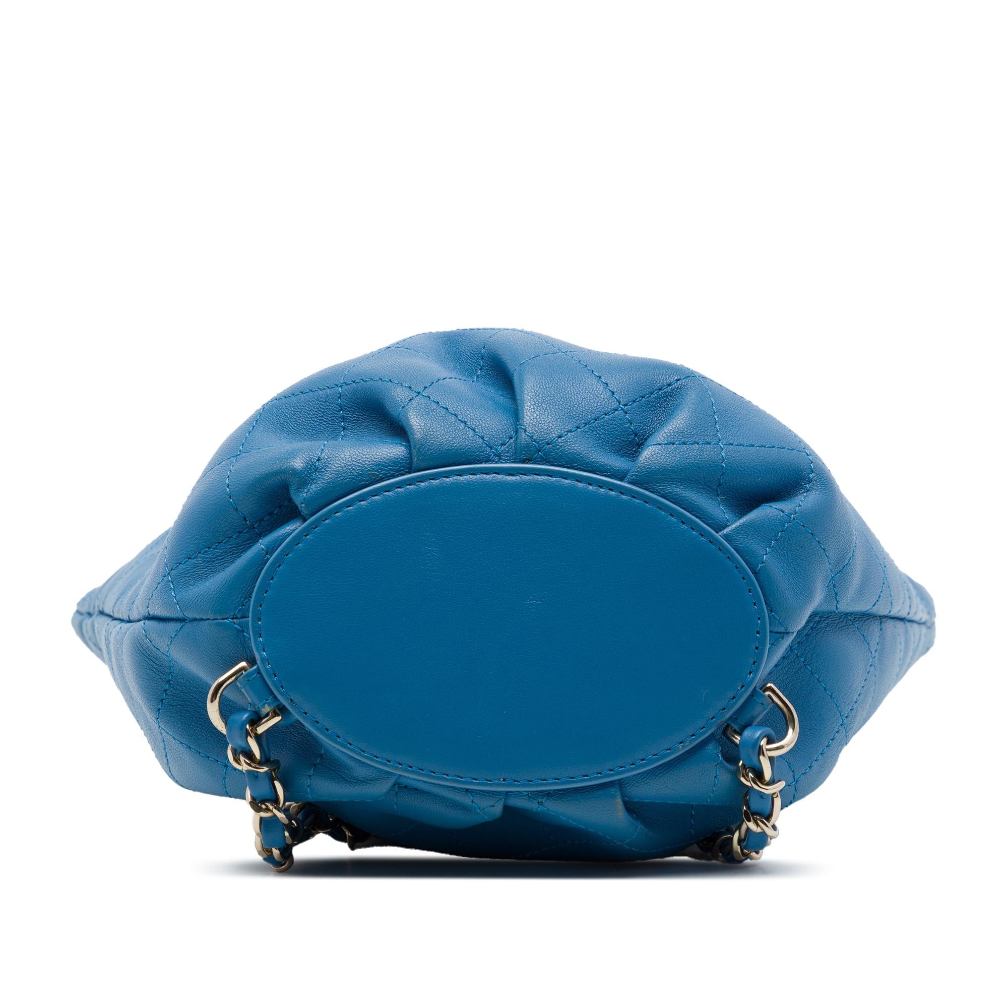 Chanel CC Quilted Calfskin Bucket Backpack