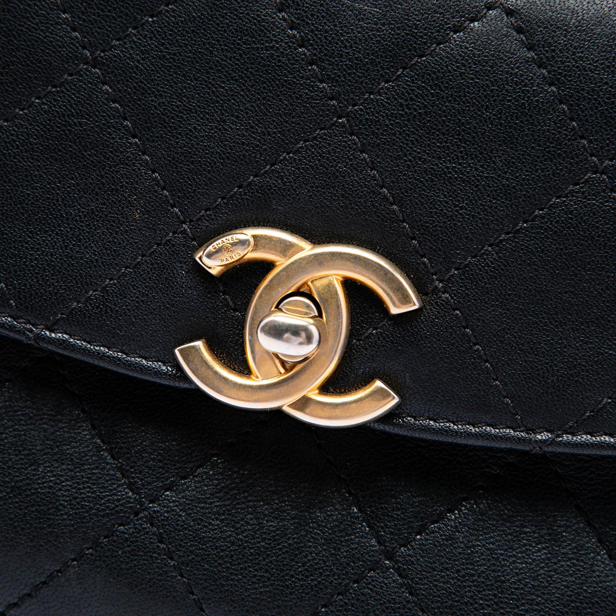 Chanel CC Quilted Calfskin Double Sided Metal Frame Flap