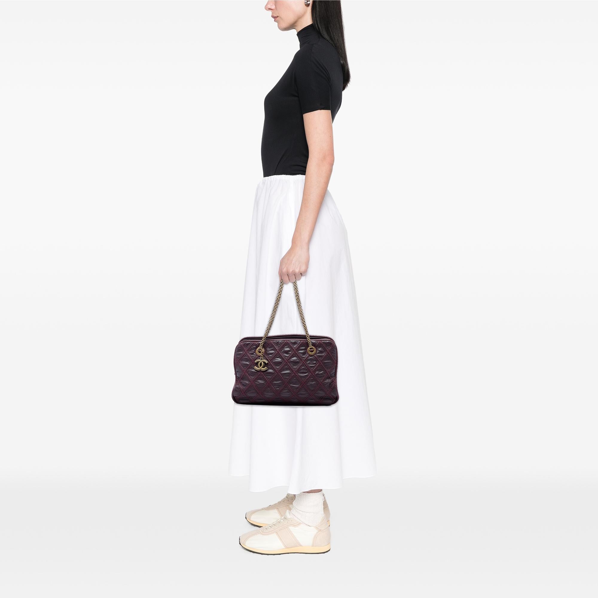 Chanel CC Quilted Calfskin Triptych Shoulder Bag