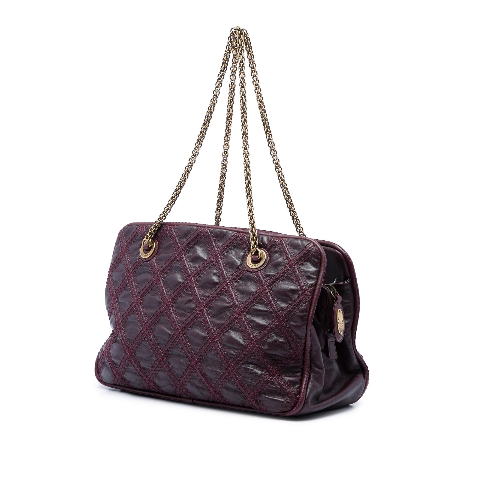 Chanel CC Quilted Calfskin Triptych Shoulder Bag