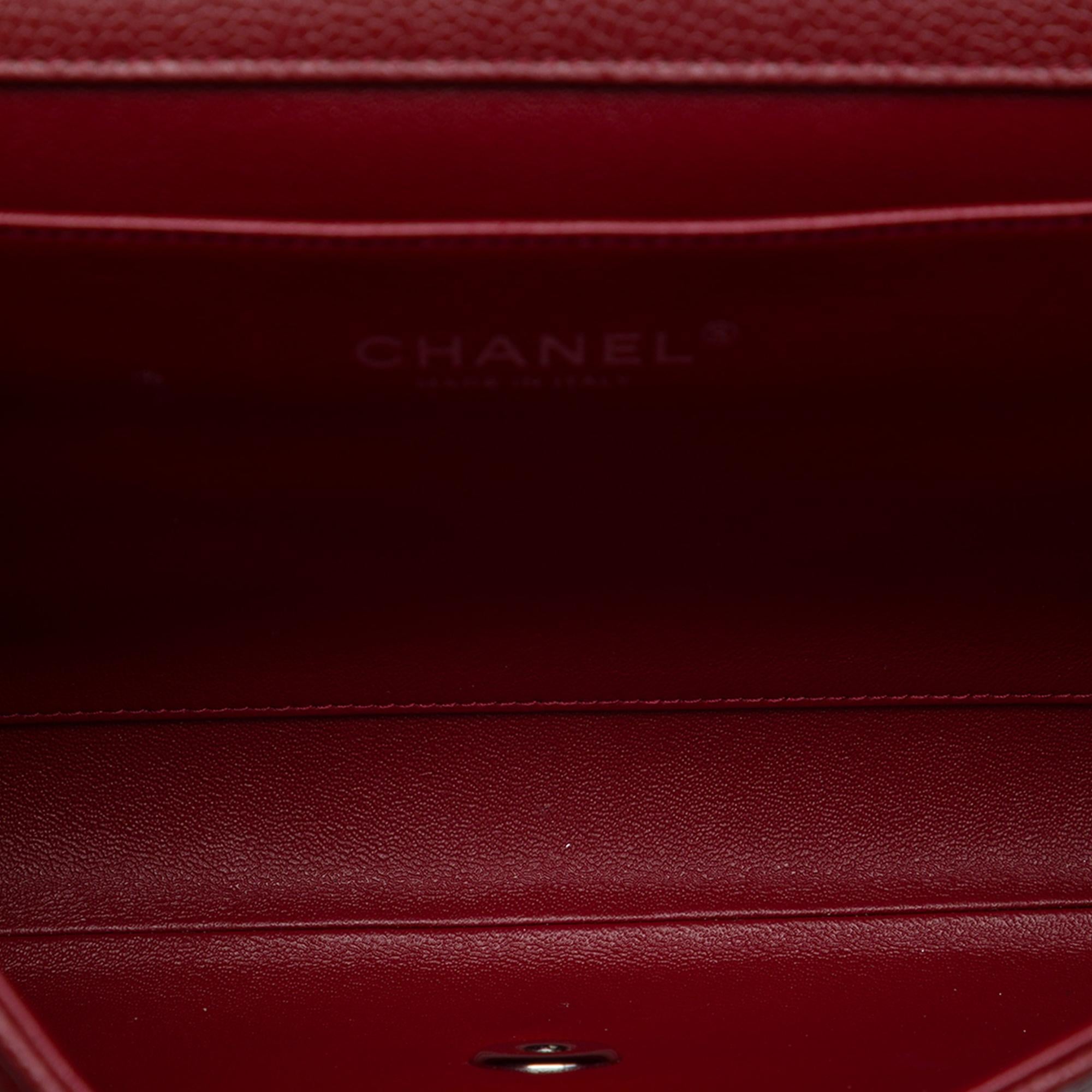 Chanel CC Quilted Caviar Flap Clutch with Chain